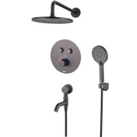 Встраиваемая душевая система с термостатом Koer KB-67012-05 KR4729 чёрный